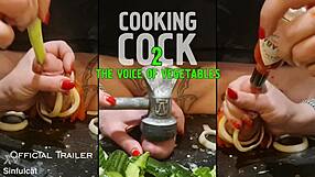 Is this the craziest dinner ever? Cooking cock and urethra play with mommy.