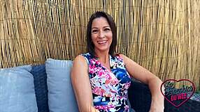 Kyara, the naughty French nurse, wants to test her limits outdoors with a brunette milf.