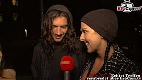 Public street casting with a young girl picking up random guys.