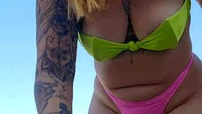 Damn, the guys can't stop staring at me on the beach!