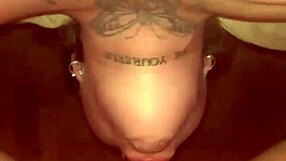 Slutty girlfriend deepthroats friend's cock and swallows cum