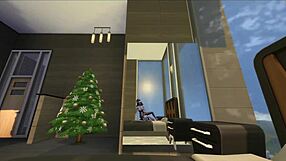 Christmas Morning Shemale Lesbian Fuck Session