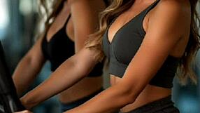 My wife says, The gym instructor is so fit and strong.