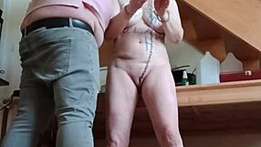 Slave girl experiences spanking and oral pleasure