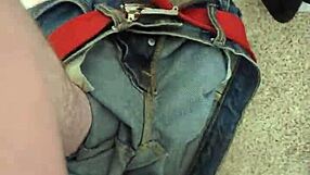 Watch me get naked and jerk my big cock in the public toilet?