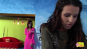 Brunette fingering tight pussy in lingerie orgasm