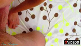 A cutie with perfect body fucks neighbor in pantyhose for cum