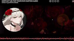 Tempting petals in erotic audio with feminization roleplay