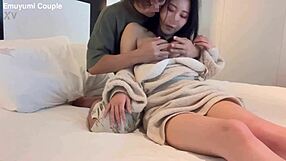 OH MAN, YAYOI ORIKASA GETS CREAMPIED AFTER SUCKING OFF THESE GUYS IN HARDCORE JAV ACTION!