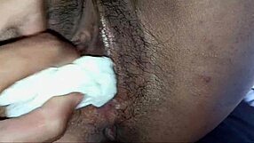 Amateur pornstar fucks pretty shaved tight pussy to orgasm