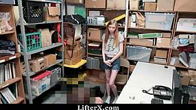 hey officer, what ya gonna do with this shoplyfter teen caught in public? wanna punish her bent over with small tits?