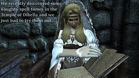 Meralin & Eralin in Skyrim Lesbian Blowjob Action