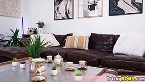 Bored Rich Housewife Testing New Strap On and Her Pretty Bf Is Very Happy About It.