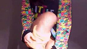 Bonneyuwu in pajamas masturbates with dildo