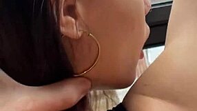 Petite Latina gets hard anal and creampie.