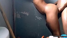 ebony babe getting intimate with tight lover