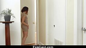 step mom catches stepbro and step sis fucking, joins the action at famlust
