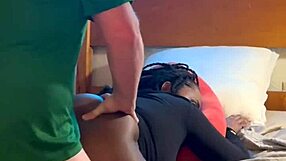 i made an amateur homemade ebony sucking and fucking a white guy in the hood.