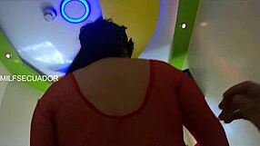 giving my stepson a sloppy wet blowjob with that big fat ass