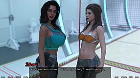 Petite Brunette Stares At Busty Milf's Tits!