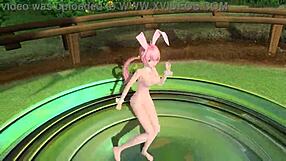 Megurine Luka in full nude bunny costume from Popipo Project Diva mod?