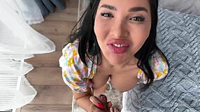 i got naked for my stepbrother and saw his massive cock up close. what a huge surprise in this homemade clip!