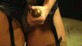 tied lesbian takes strapon