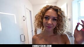 Is The Hot Stepsister Teasing Her Pervert Stepbrother In Bathroom Fuck?