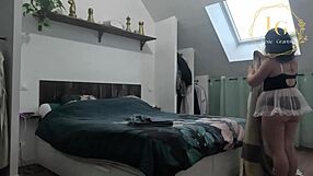 Chubby soubrette in sexy lingerie cosplay as maid - Lexie Grants