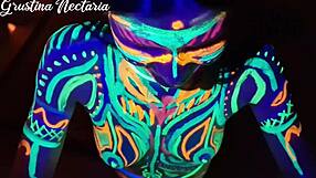 Fucked The Wild Slim Girl In The Uv-Light, Her Big Cock Sucking And Riding Me Hard