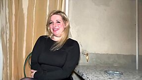 i'm a real french blonde amateur in my first threesome with big natural tits