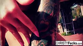 Hot Christy Mack masturbates in the shower 😍