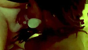 amateur ebony gives late night blowjob to white neighbor