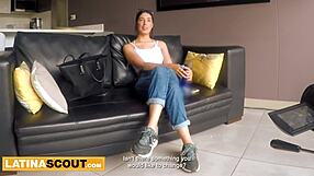 curvy latina teen deepthroats producer's monster cock