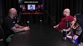 brazilian couple swaps partners in a wild casting game on sheer red.