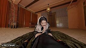 Vr Brunette Chani Rides Huge Cock in Uniform