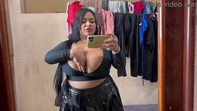 Caught Tenant Masturbating in Backyard with Huge Tits
