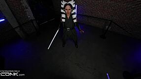 Vr ahsoka from star wars blows and rides anakins huge cock in cosplay parody