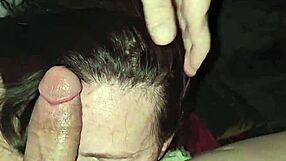 Milf Performs Deepthroat Blowjob While Playing With Tits