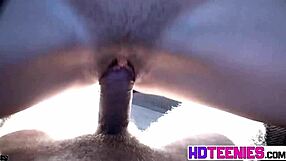 Hot russian babe with natural tits gives blowjob and fucks in pov car scene