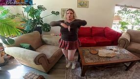 Stepsister bends over for doggystyle ass fucking and missionary lesbian cum eating