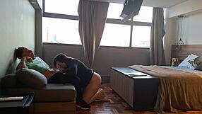 Eating boss's stepmother then creampie in her pussy