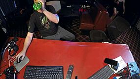 Raven Grey intensely makes a cock cum with her feet alone.