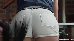 Blonde Slave Tied Up In Sex Shop For Hardcore Anal And Deepthroat