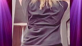 Girlfriend's Exotic Booty Shaking in Boyfriend's Clothes