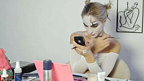 Pretty Blonde Miss Daisy Diamond Does Harley Quinn Makeup Tutorial for Halloween