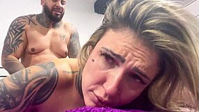 Homemade bedroom fuck with a big cock pounding my wet pussy, moaning and cumming hard.