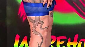 Curvy beauty shows off her sexy body and big tits at party 😍