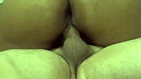 Fat teen feels man cum inside while riding cock with huge ass