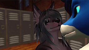 Hey, check out this alpha wolf dominating a slutty girl in vrchat gym porn